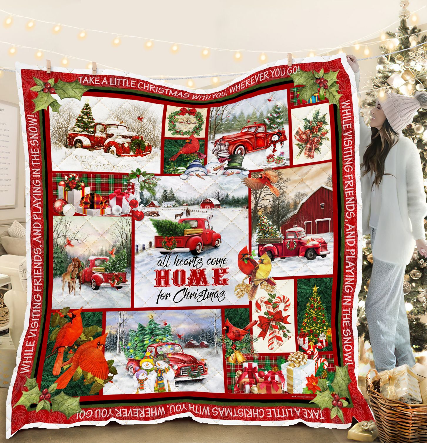 Truck Christmas DAC171113 Quilt Blanket