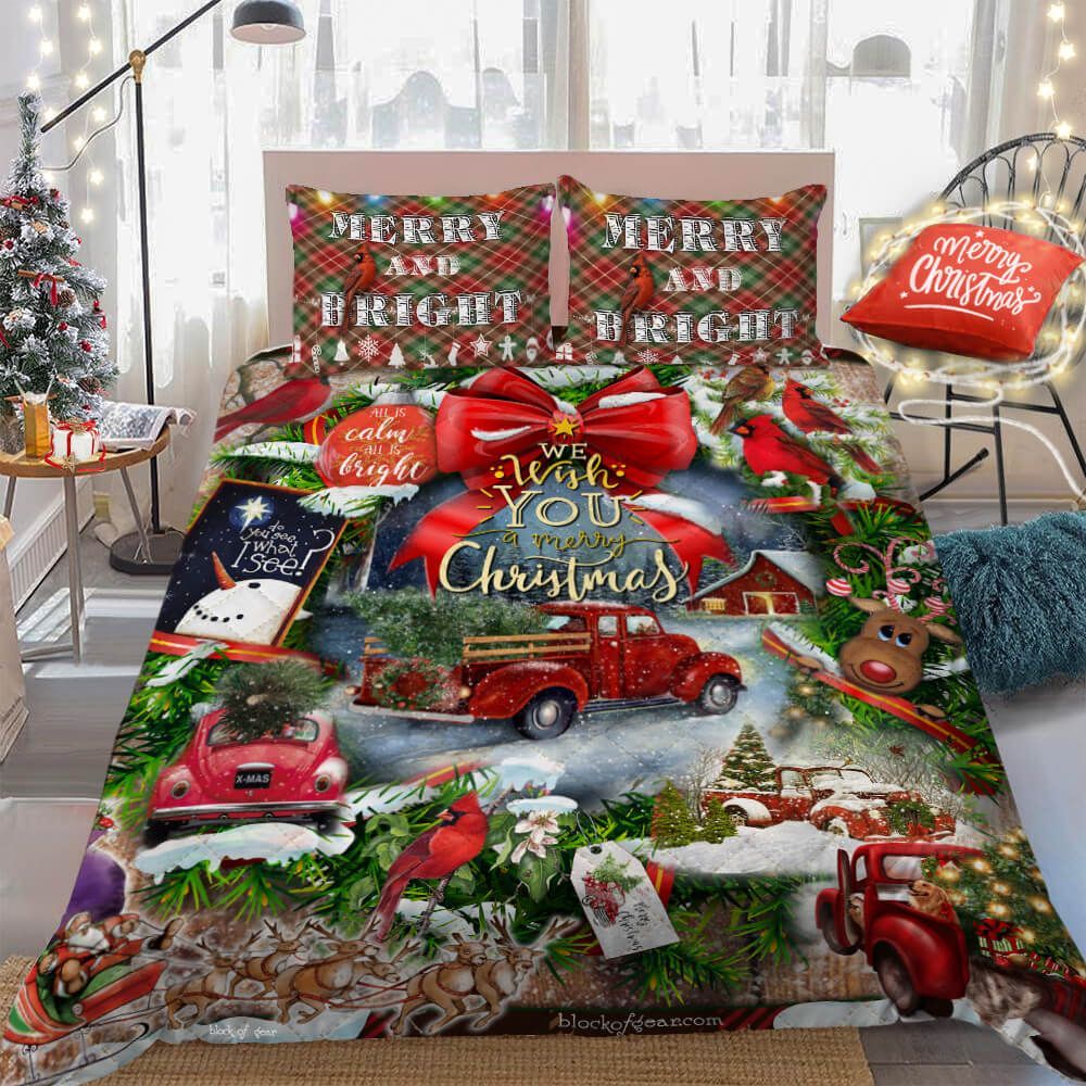 Truck Christmas Bedding Set