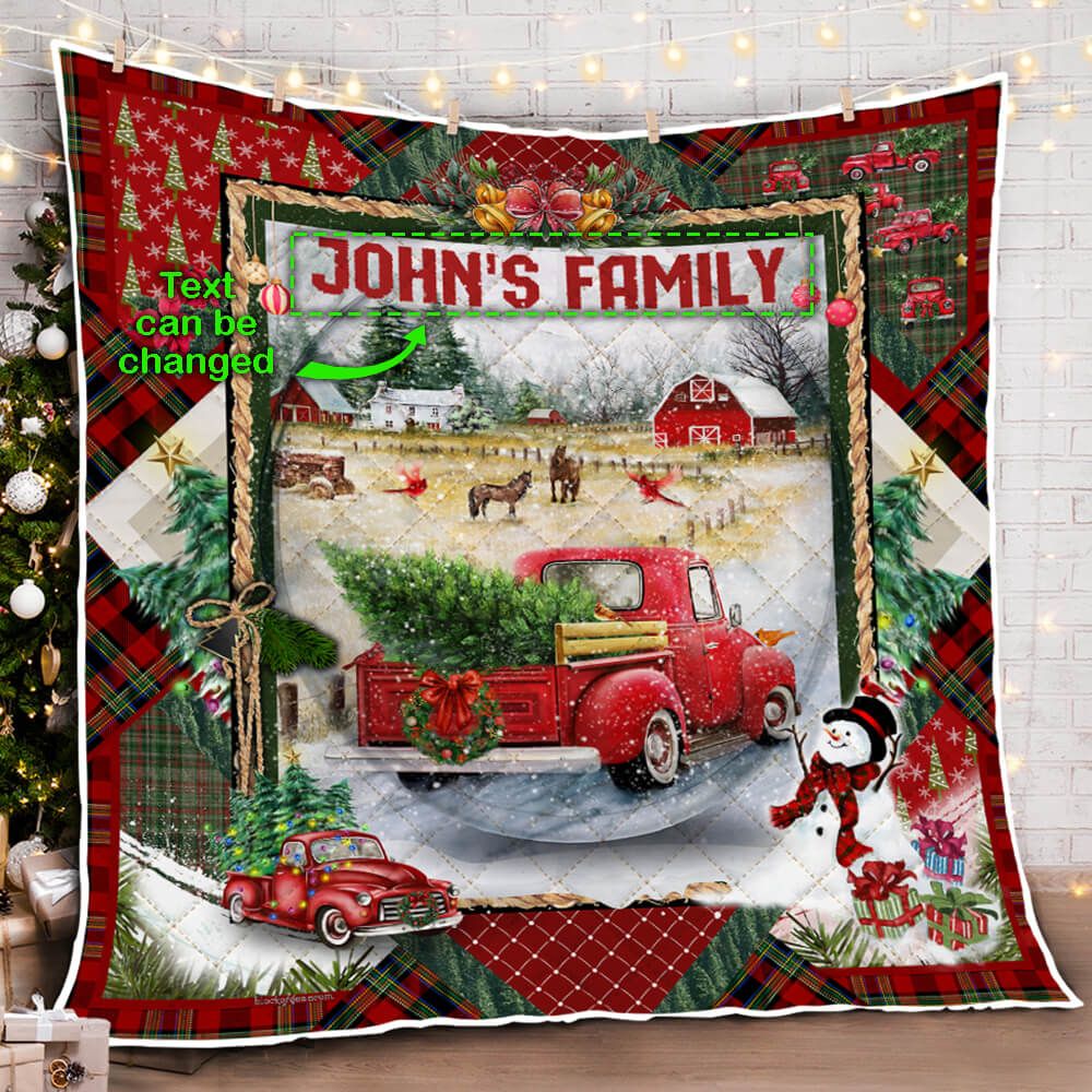 Truck Christmas Personalized DAC171102 Quilt Blanket