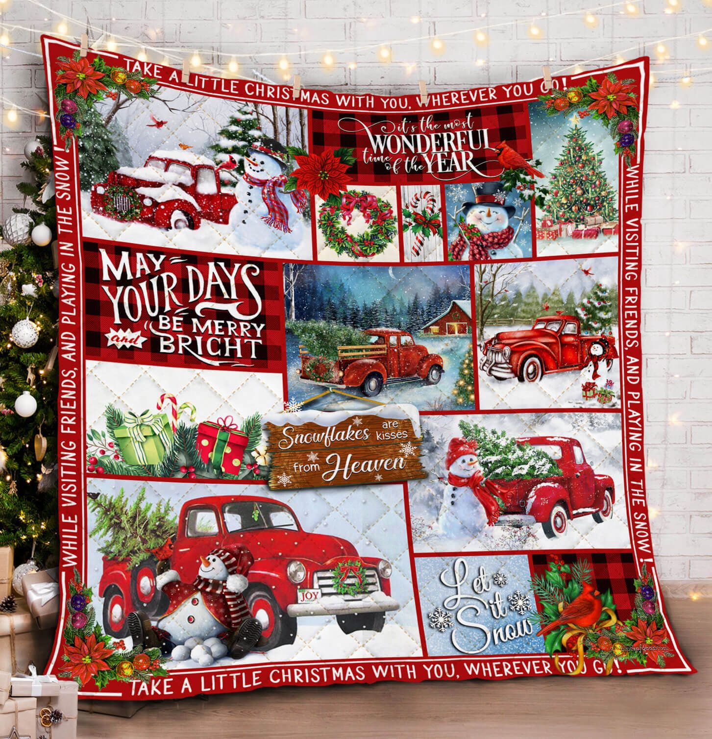 Truck Christmas Snowman DAC171103 Quilt Blanket