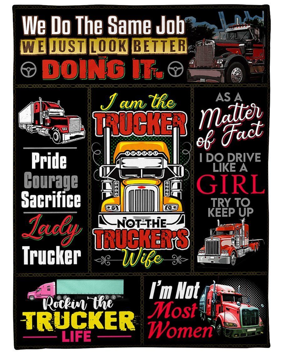 Truck Driver Vertical Poster I’m Not Most Women Fleece Blanket
