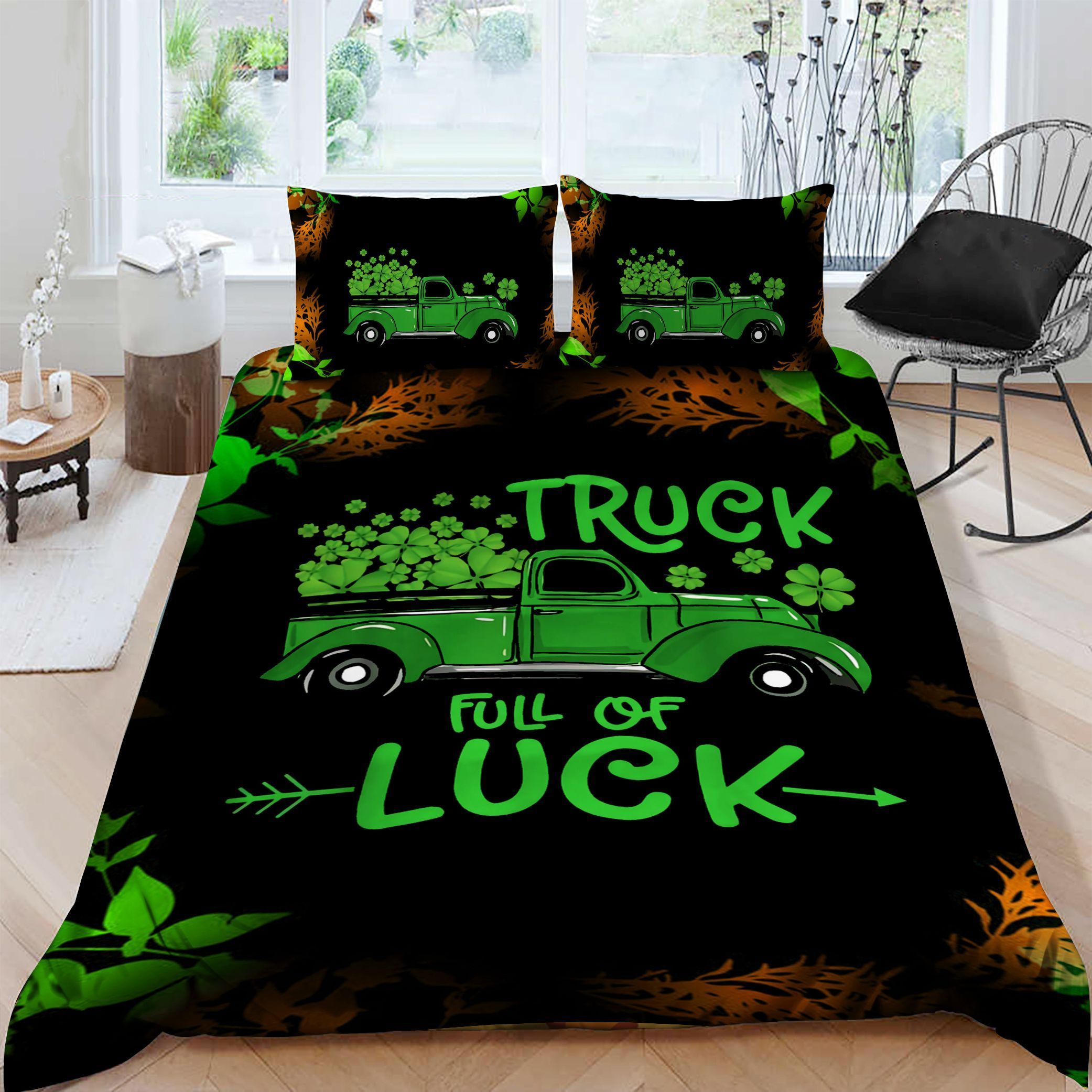Truck Full Of Luck Green St Patrick’s Day Bedding Set