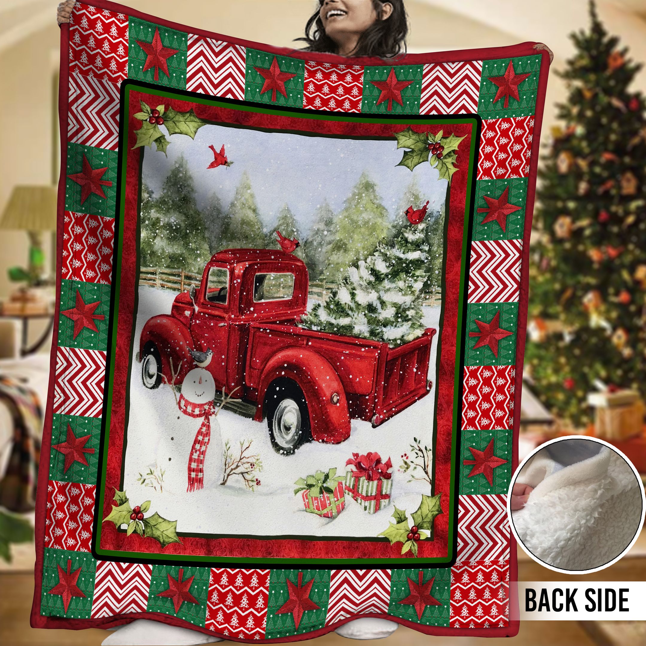 Truck Sherpa Fleece Blanket