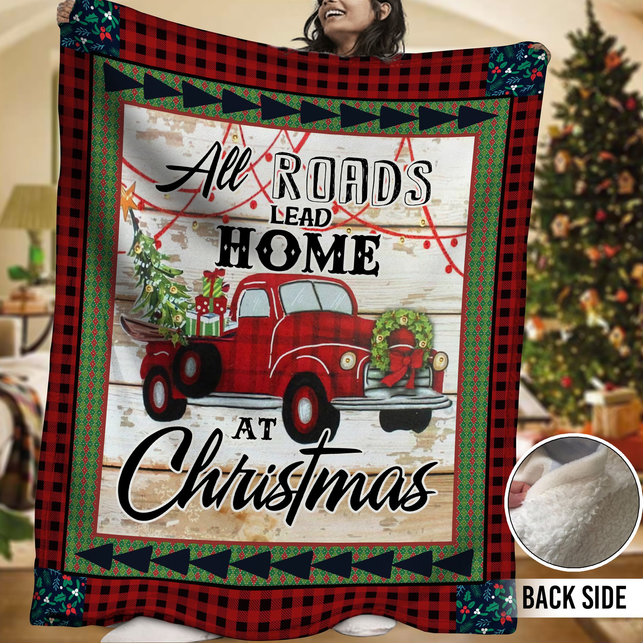 Truck Sherpa Fleece Blanket