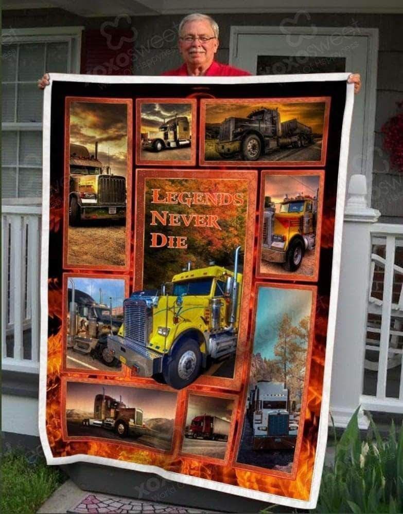 Trucker Sherpa Fleece Blanket