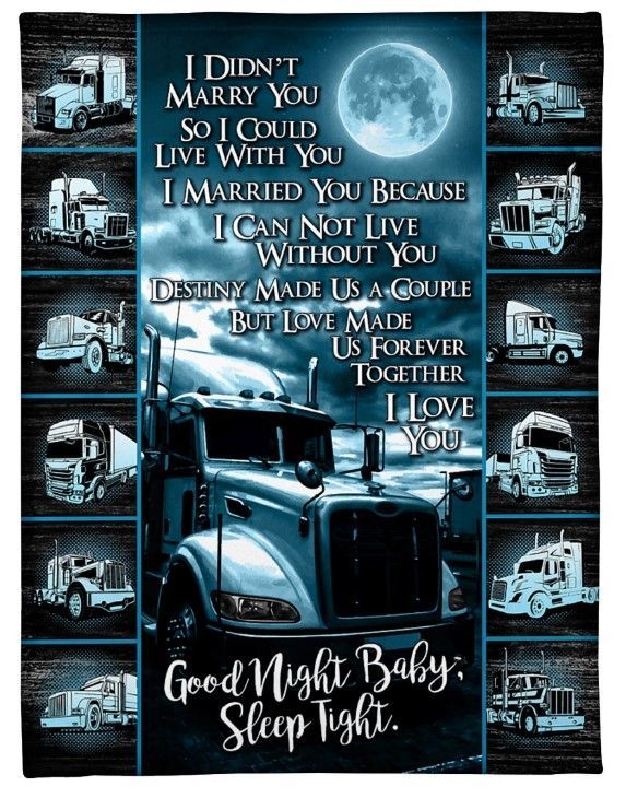 Trucker Sherpa Fleece Blanket