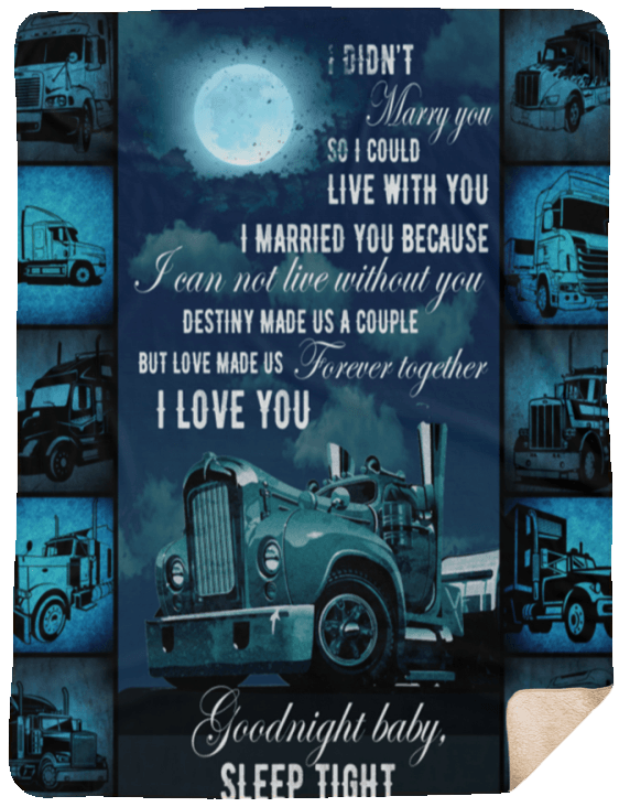 Trucker Sherpa Fleece Blanket