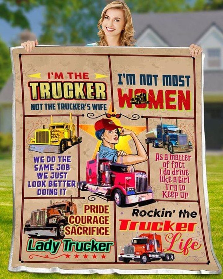 Trucker Life Sherpa Fleece Blanket