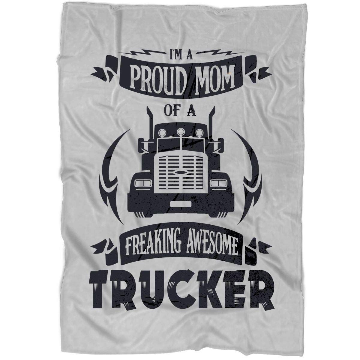 Trucker Mom Sherpa Fleece Blanket