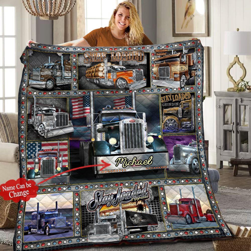 Trucker Personalized Quilt Blanket HHH100604NH
