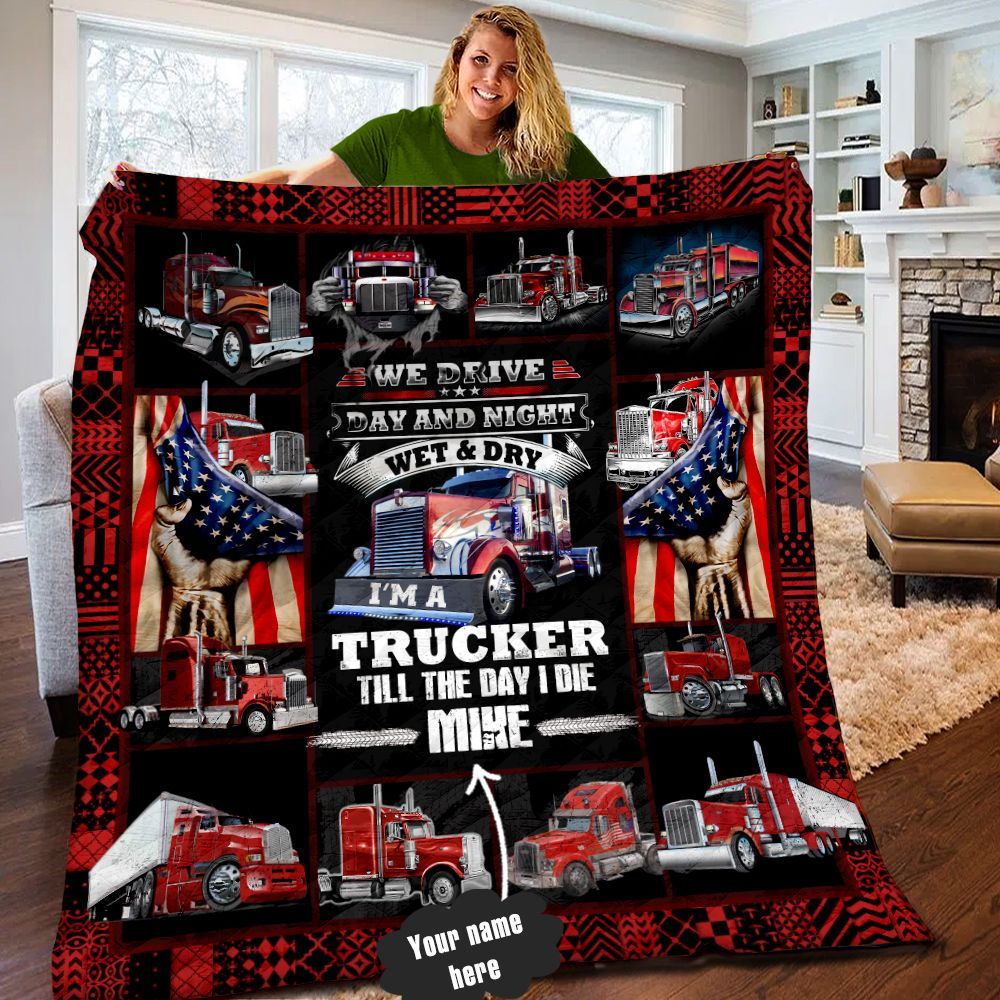 Trucker Personalized Quilt Blanket LML050625DT