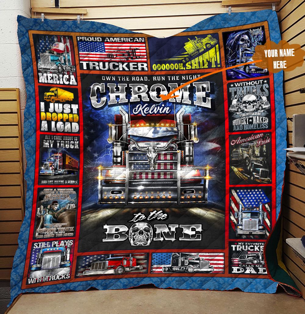 Trucker Personalized Quilt Blanket LML120630HT