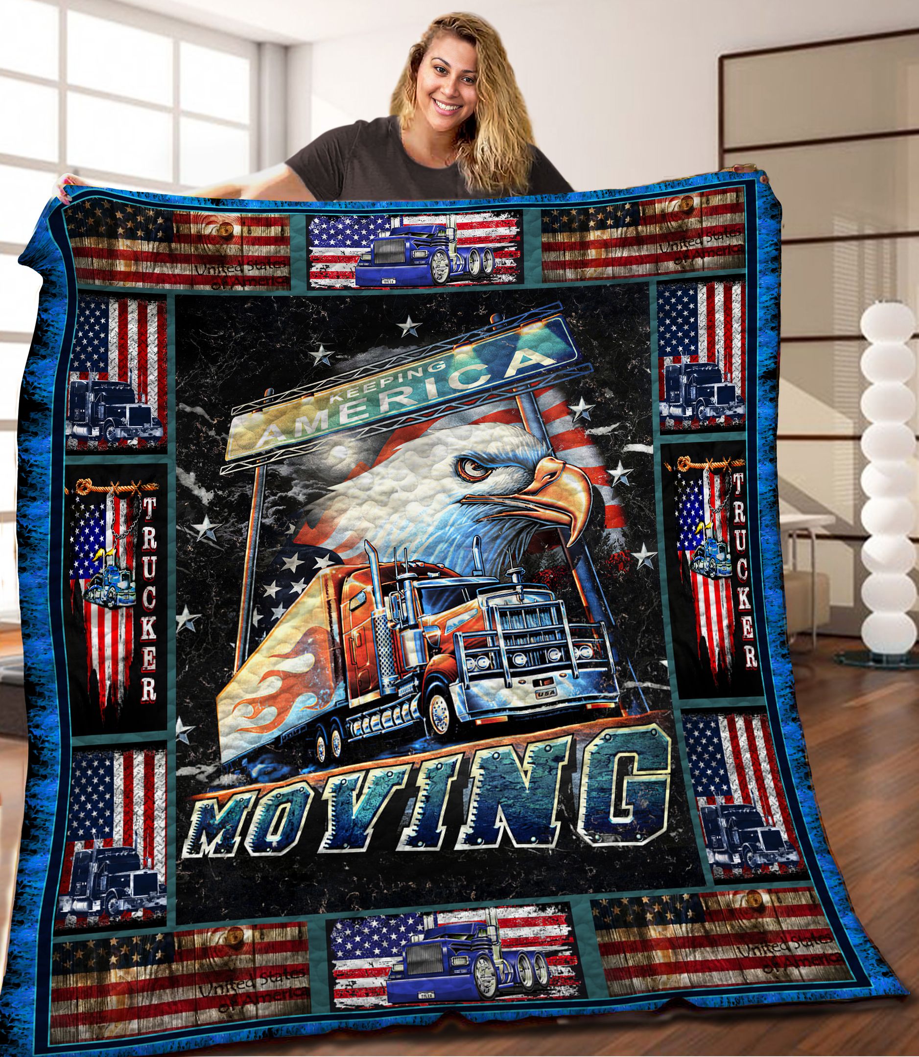 Trucker Quilt Blanket C9B110602MI