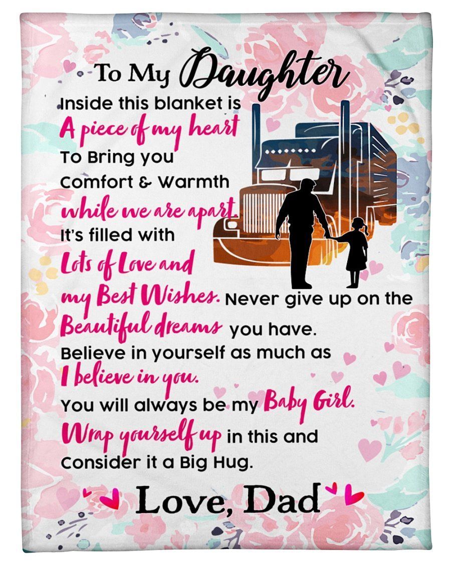 Trucker’s Daughter Consider It A Big Hug Fleece Blanket Fleece Blanket