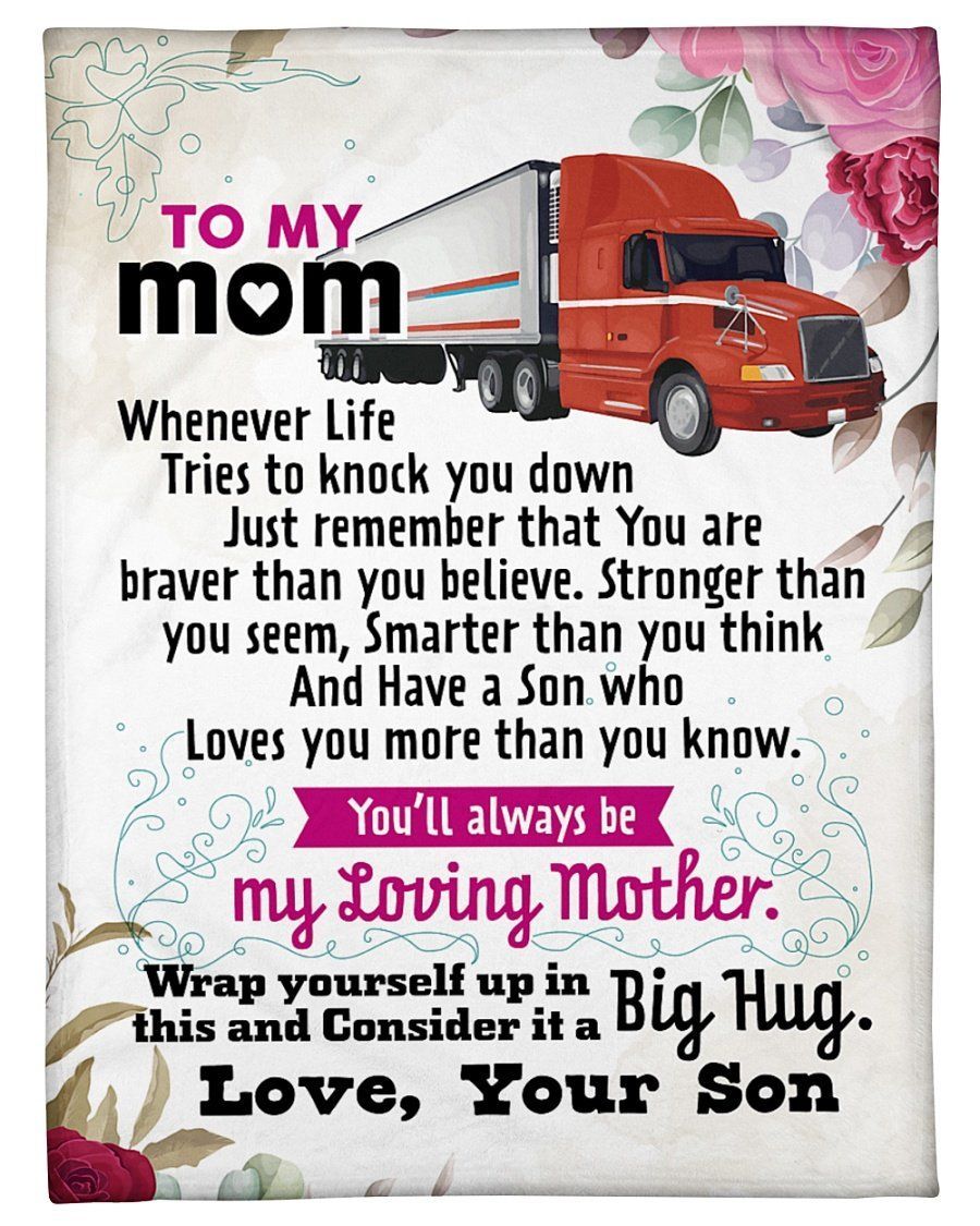 Trucker’s Mom Fleece Blanket For Daughter Love You More Than You Know Fleece Blanket