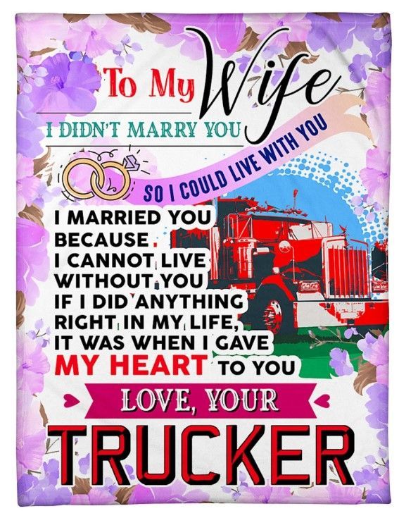 Trucker S Wife Sherpa Fleece Blanket