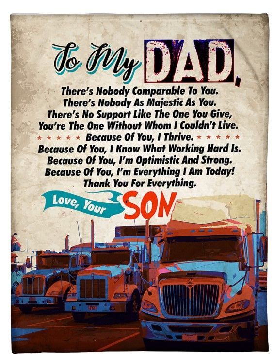 Truckers Dad Sherpa Fleece Blanket