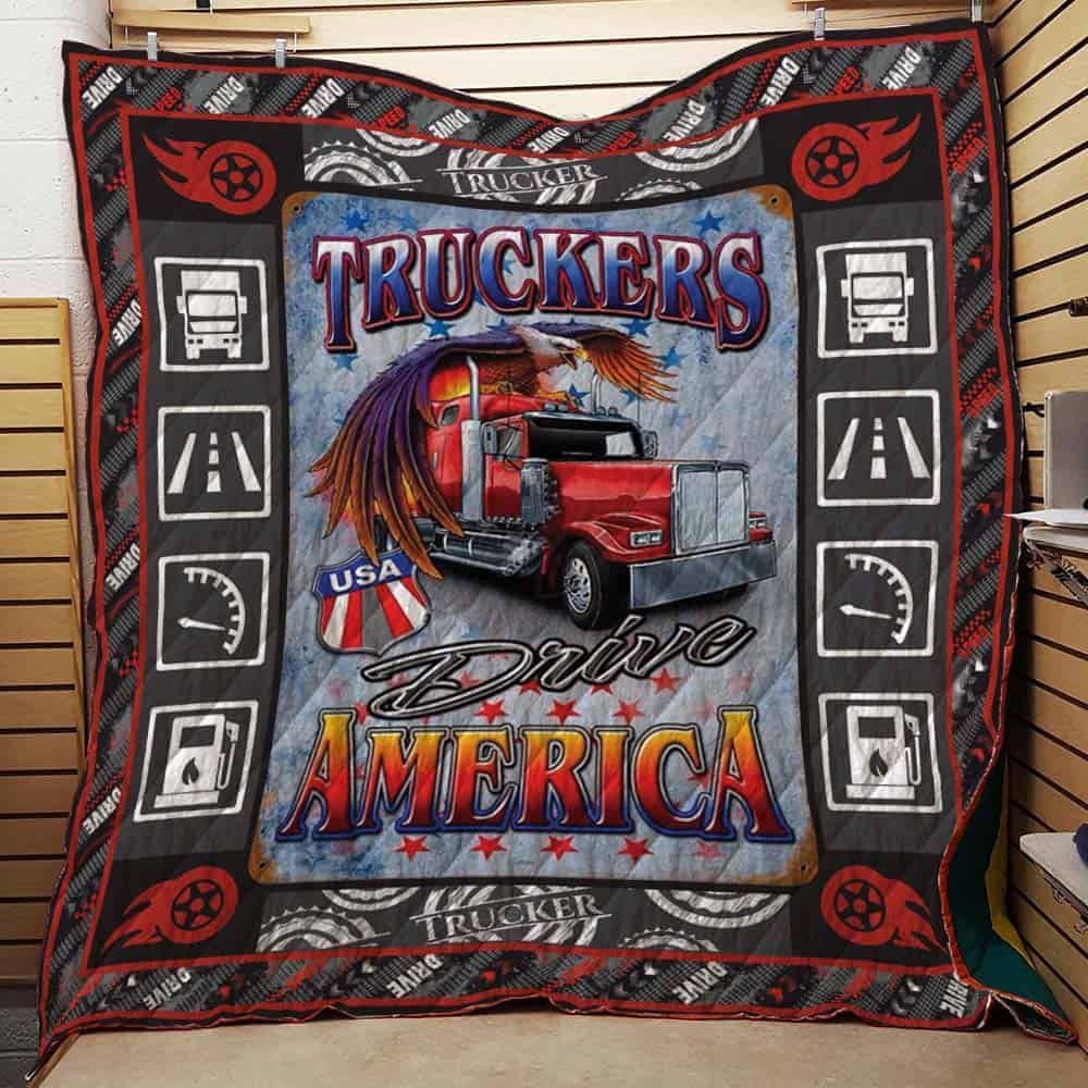 Truckers Drive America GS-CL-QD0611 Quilt Blanket