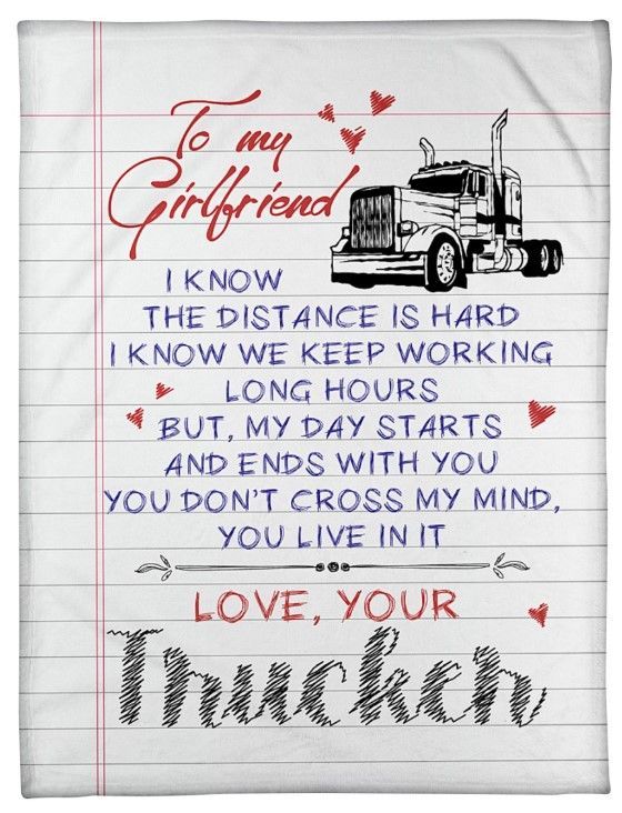 Truckers Girlfriend Sherpa Fleece Blanket