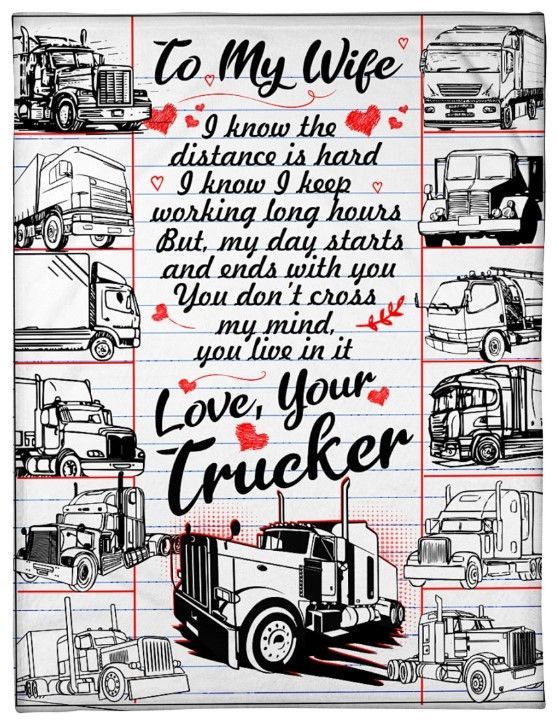 Truckers Wife Sherpa Fleece Blanket