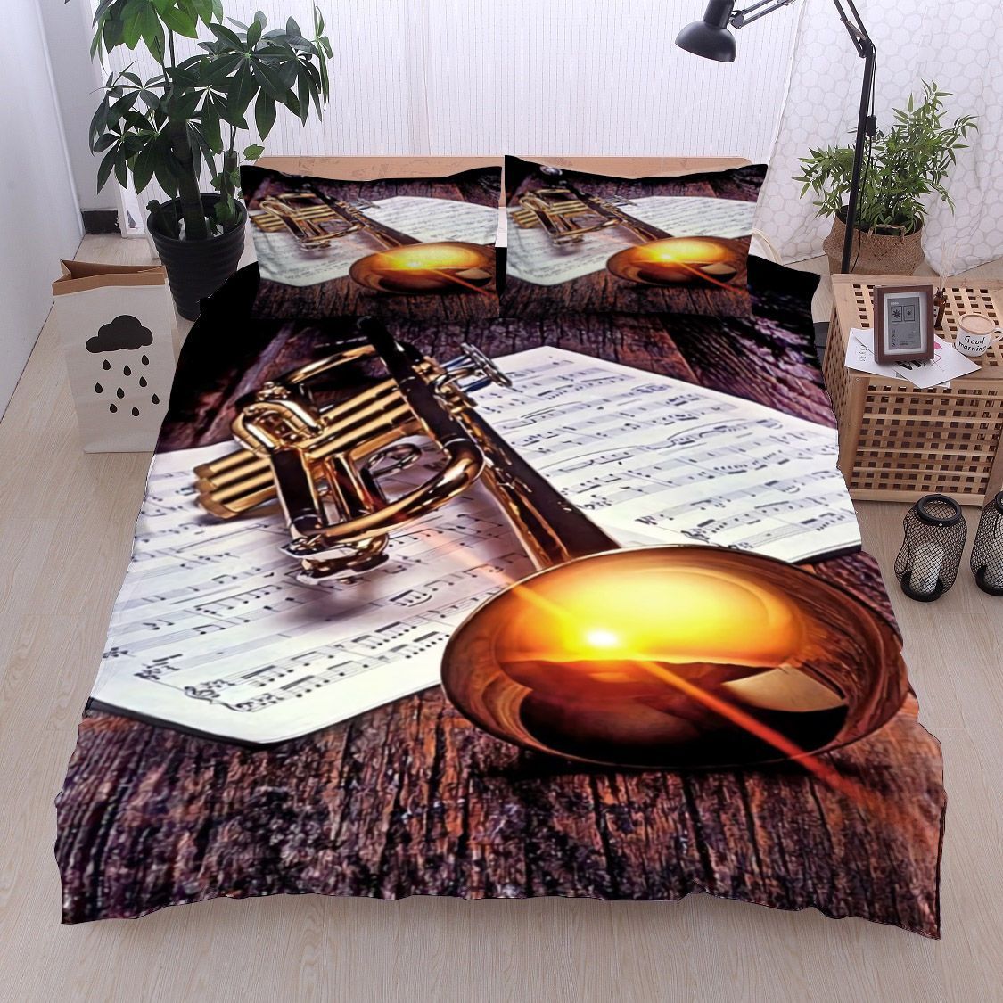 Trumpet Music Sheet Bedding Set