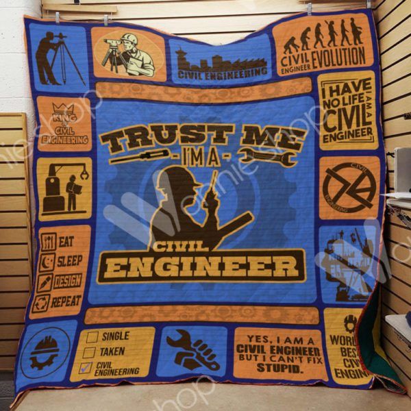 Trust Me Civil Engineer CLM030752 Quilt Blanket
