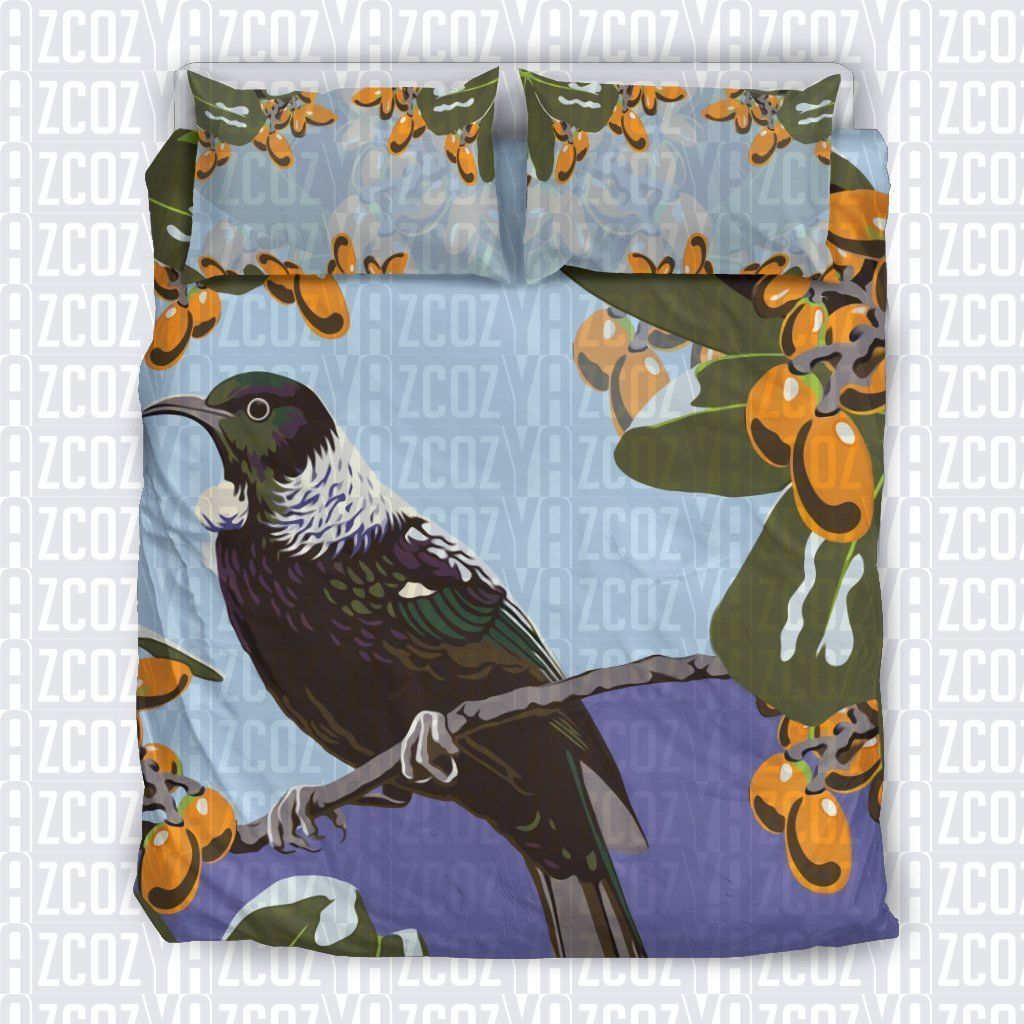 Tui Bird And Karaka Berry New Zealand Bedding Set