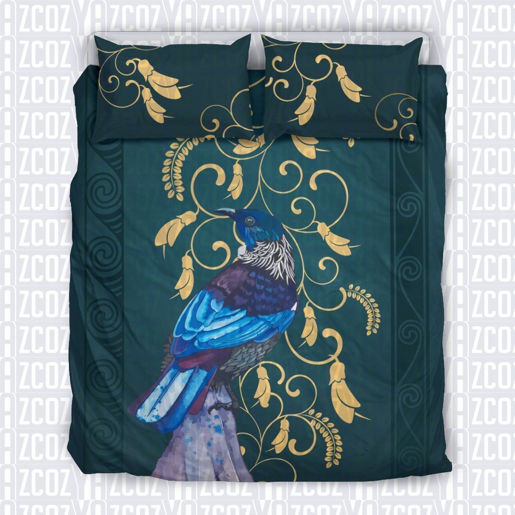 Tui Bird And Kowhai New Zealand Bedding Set