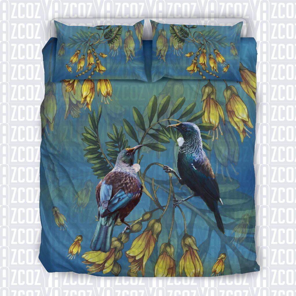 Tui Bird And Kowhai New Zealand Bedding Set