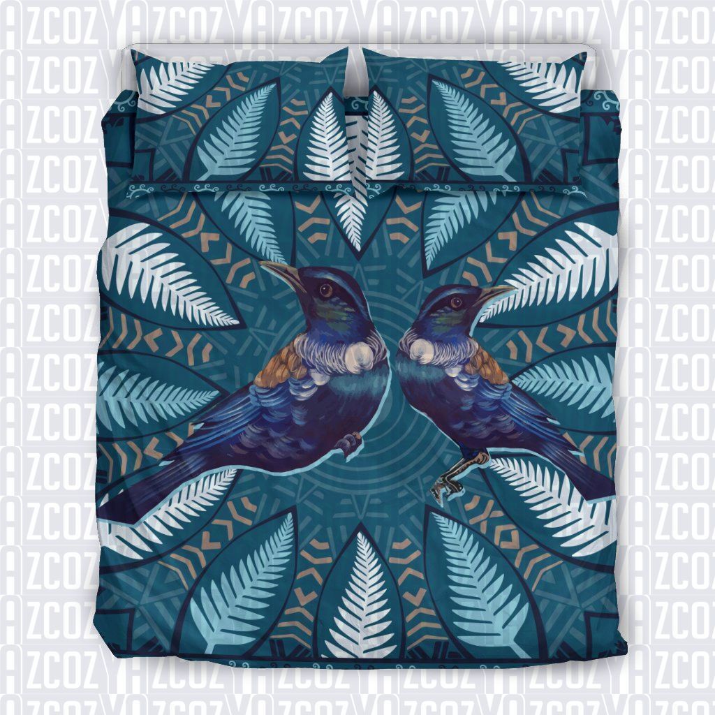 Tui Bird With Silver Fern New Zealand Bedding Set