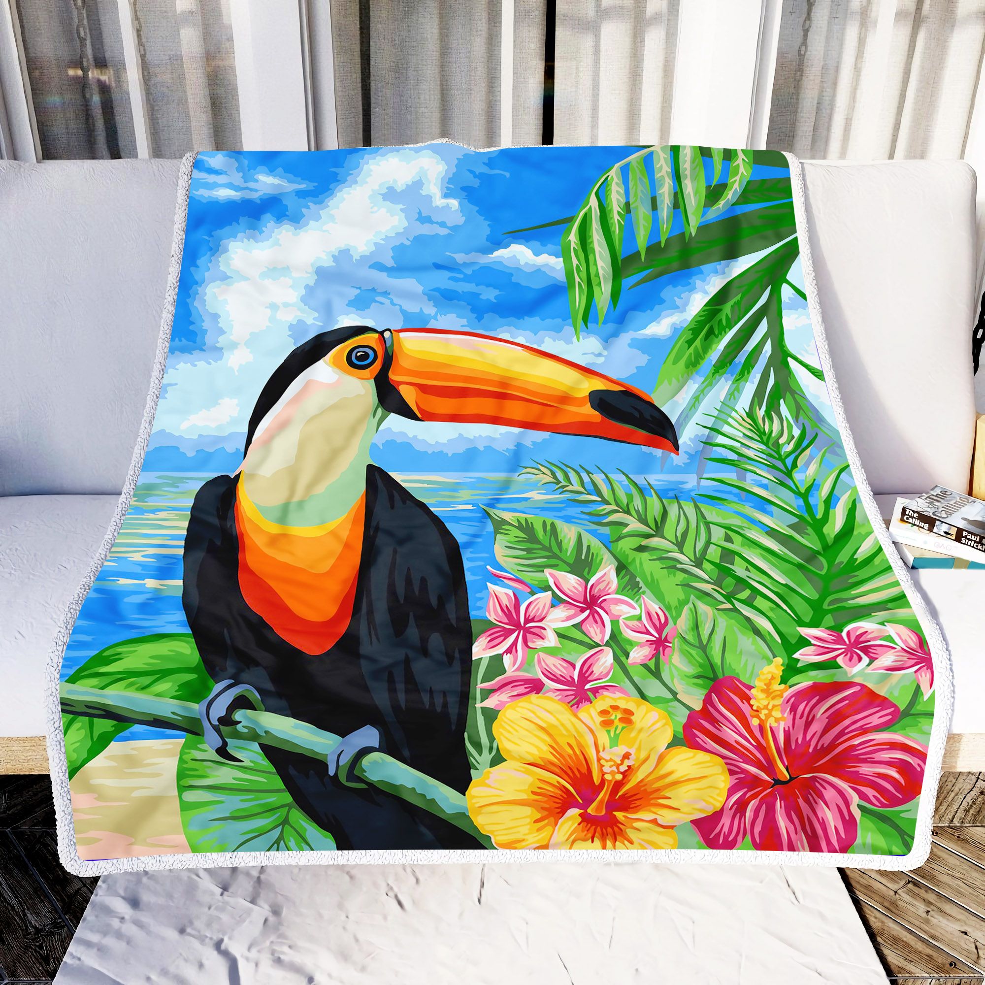 Tukan Bird Fleece Blanket