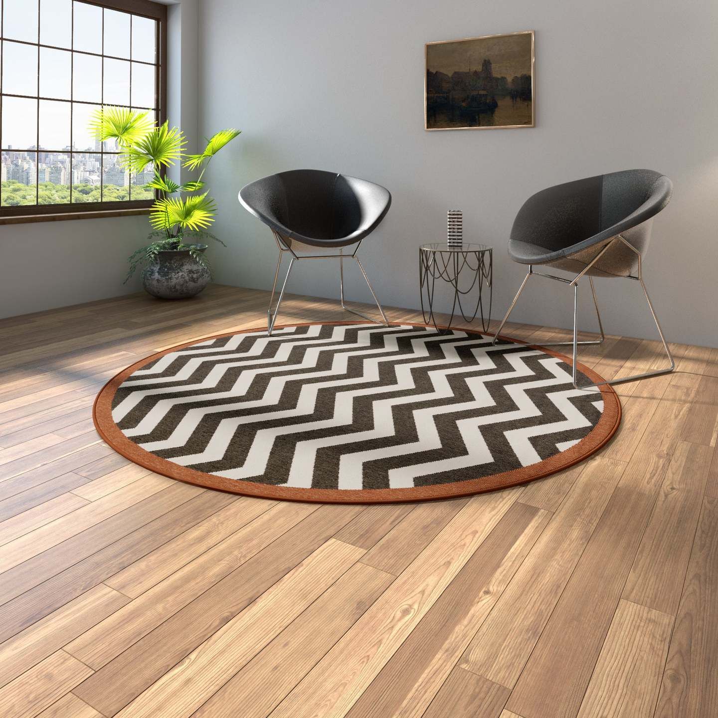 Tuntutuliak Chevron Round Carpet