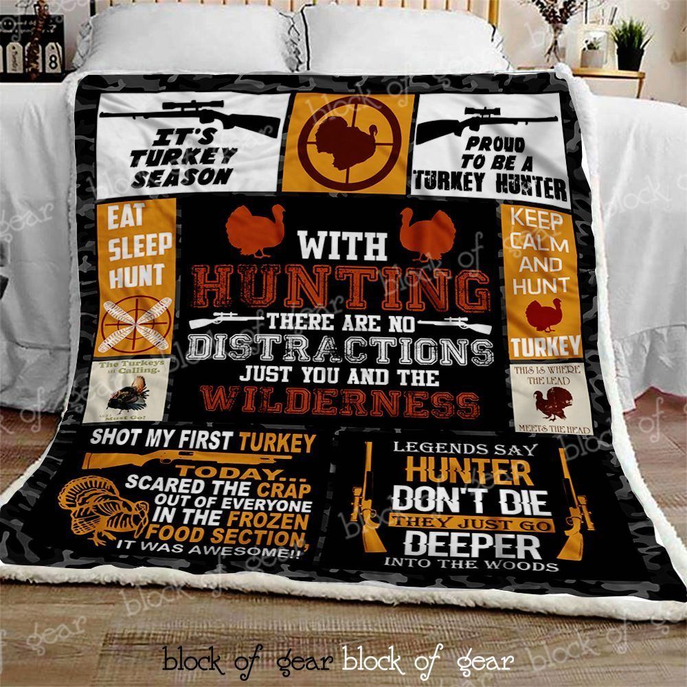 Turkey Hunting Sherpa Fleece Blanket