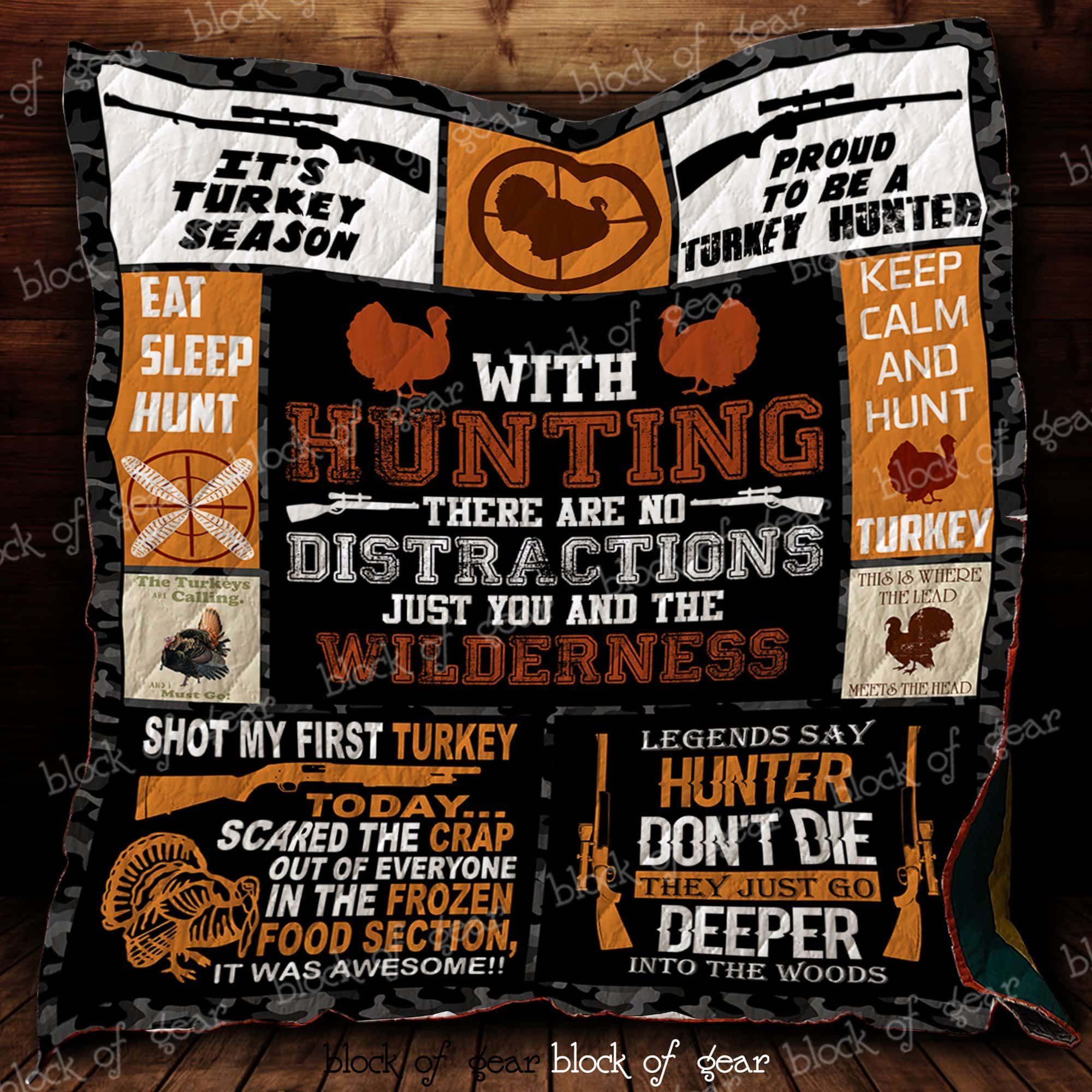 Turkey Hunting Quilt Blanket ABC24106764