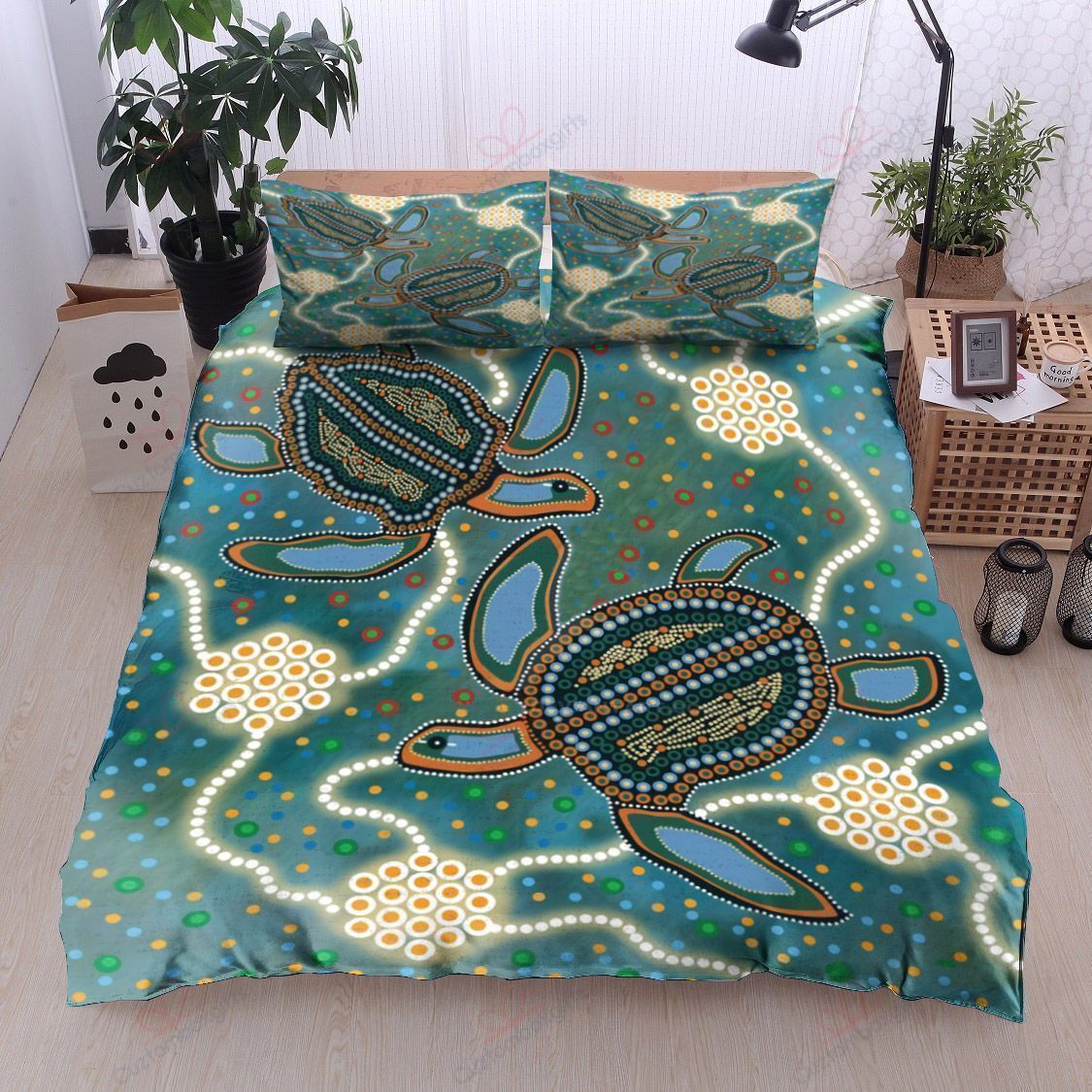 Turle Art Fractal Fractals Printed Bedding Set