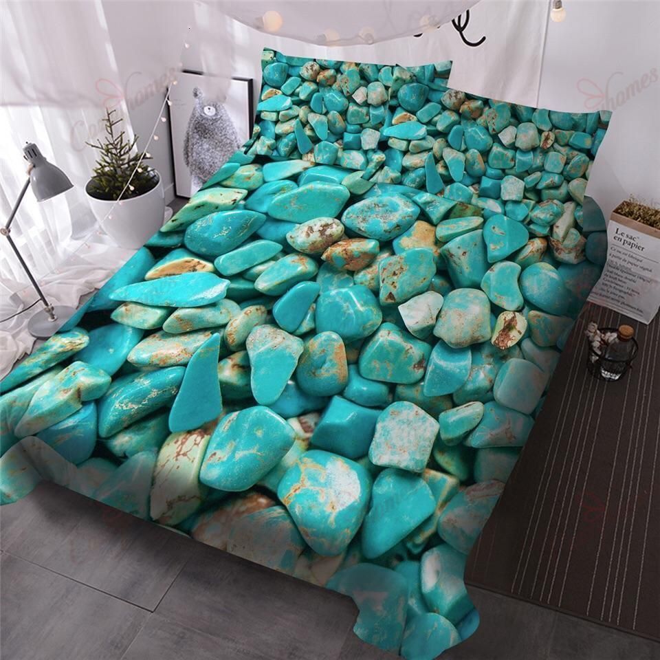 Turquoise Crystals Bedding Set