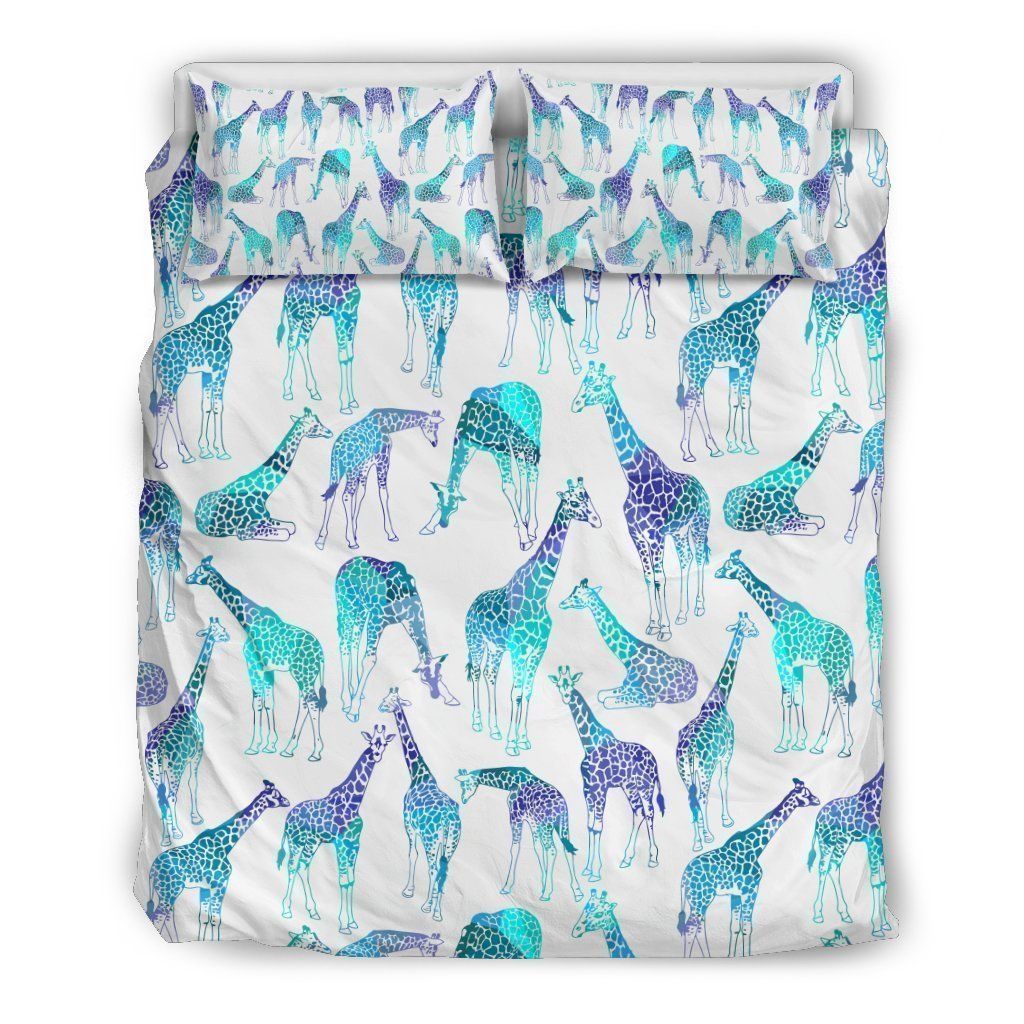 Turquoise Giraffe Bedding Set