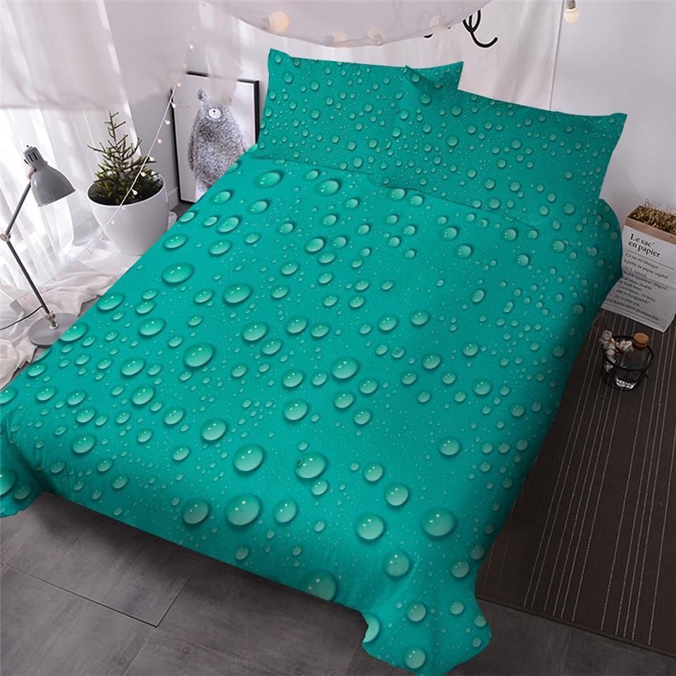 Turquoise Raindrops Bedding Set