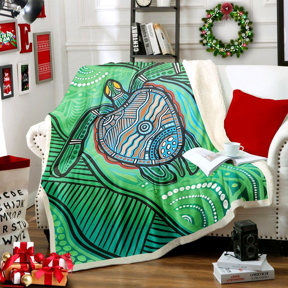 Turtle Sherpa Fleece Blanket