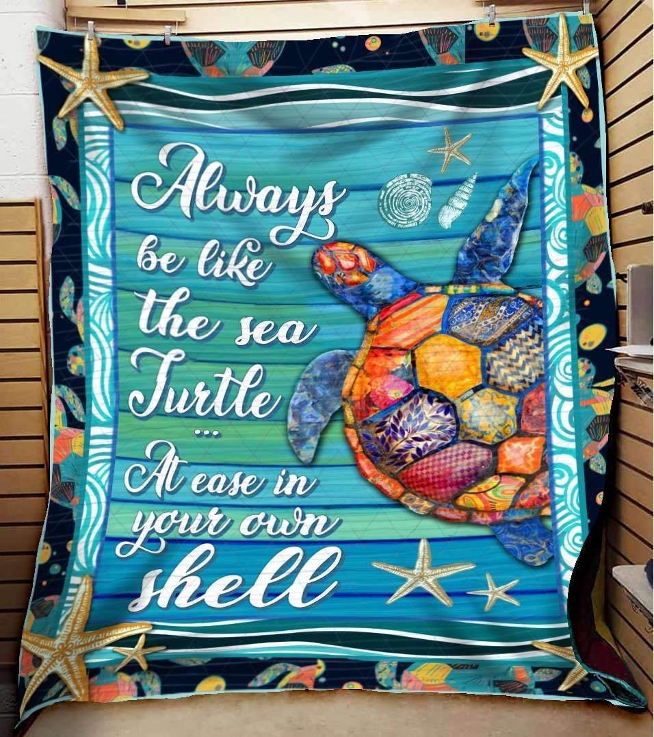 Turtle Always Be Like The Sea Turtle Sherpa Fleece Blanket
