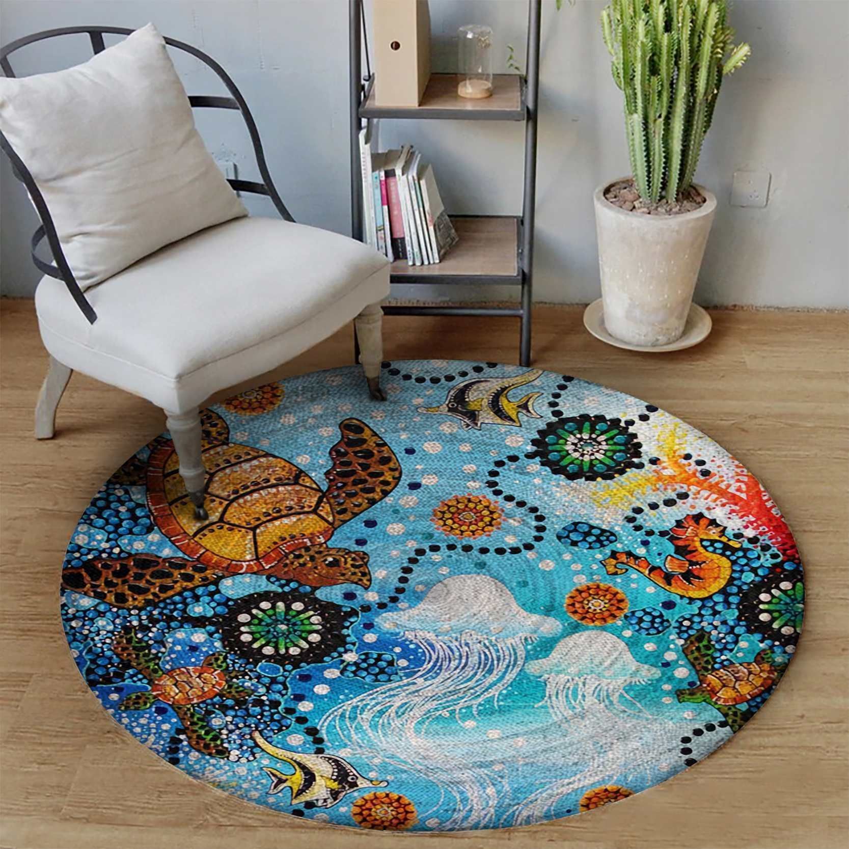 Turtle Round Carpet