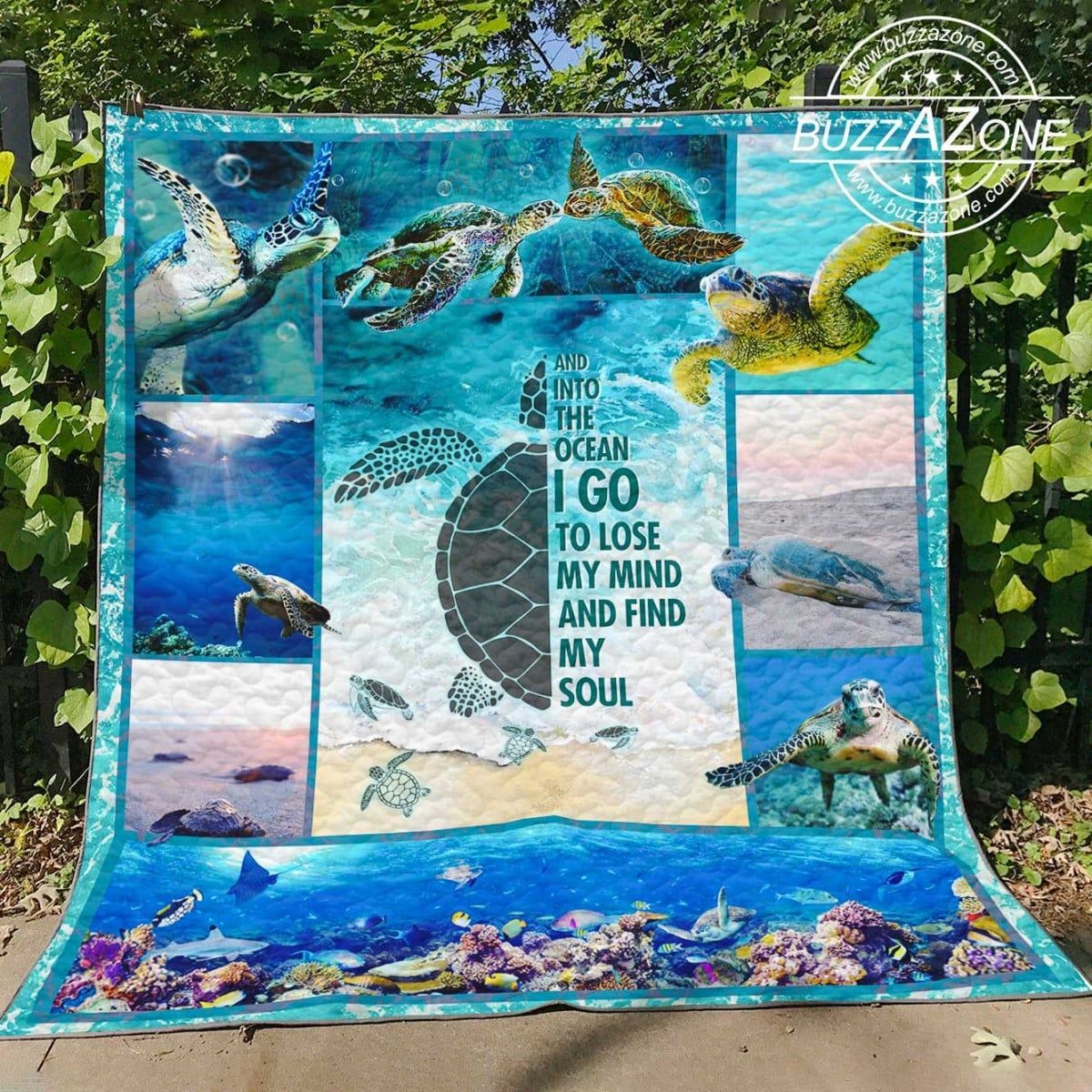 Turtle Back To The Ocean Quilt Blanket DHC3112816TD