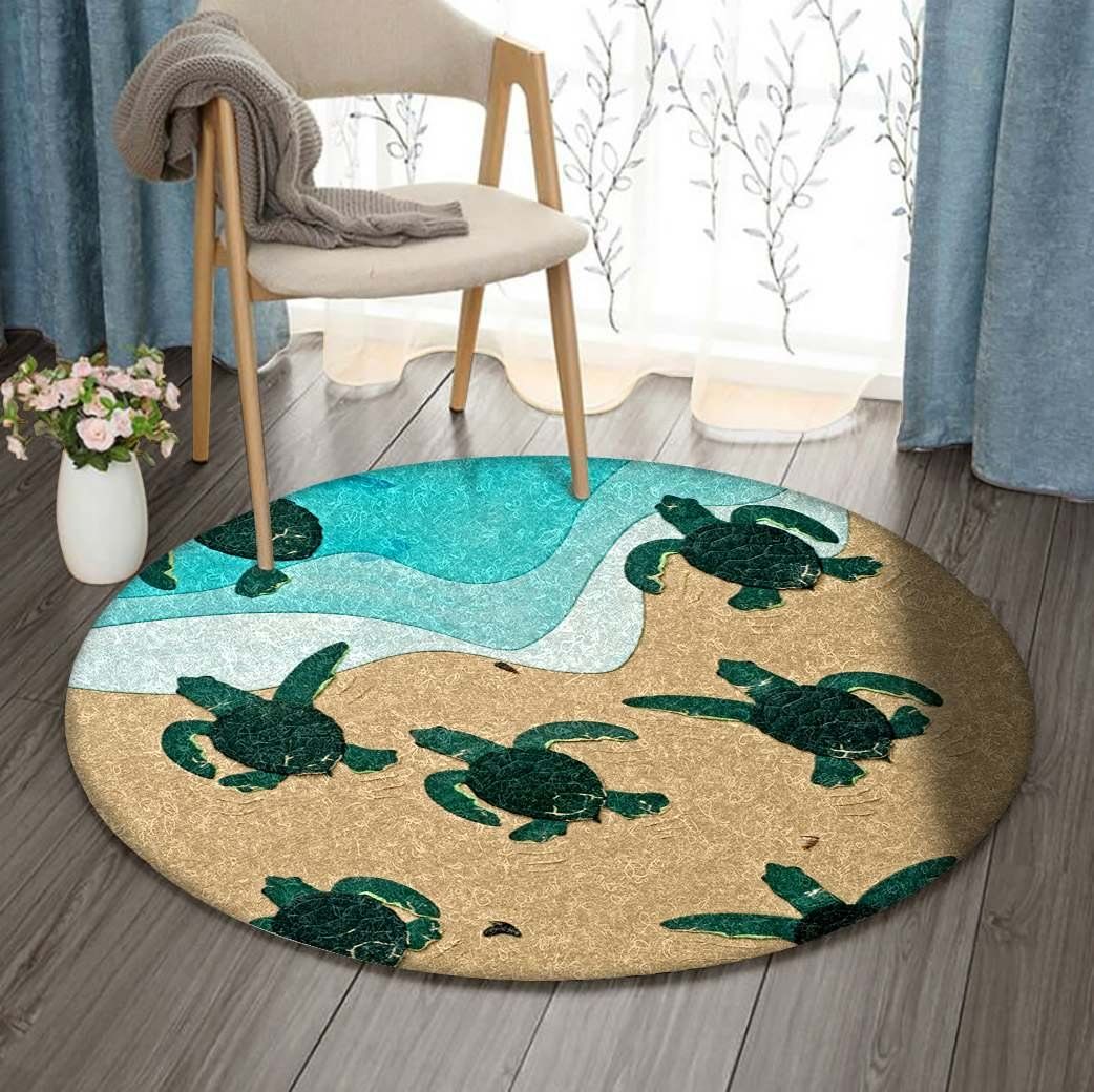 Turtle Beach Round Carpet