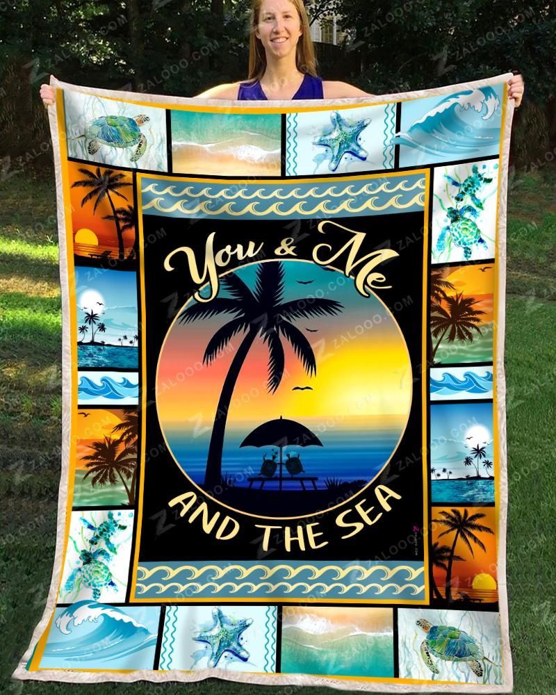 Turtle Beach You And Me And The Sea Sherpa Fleece Blanket