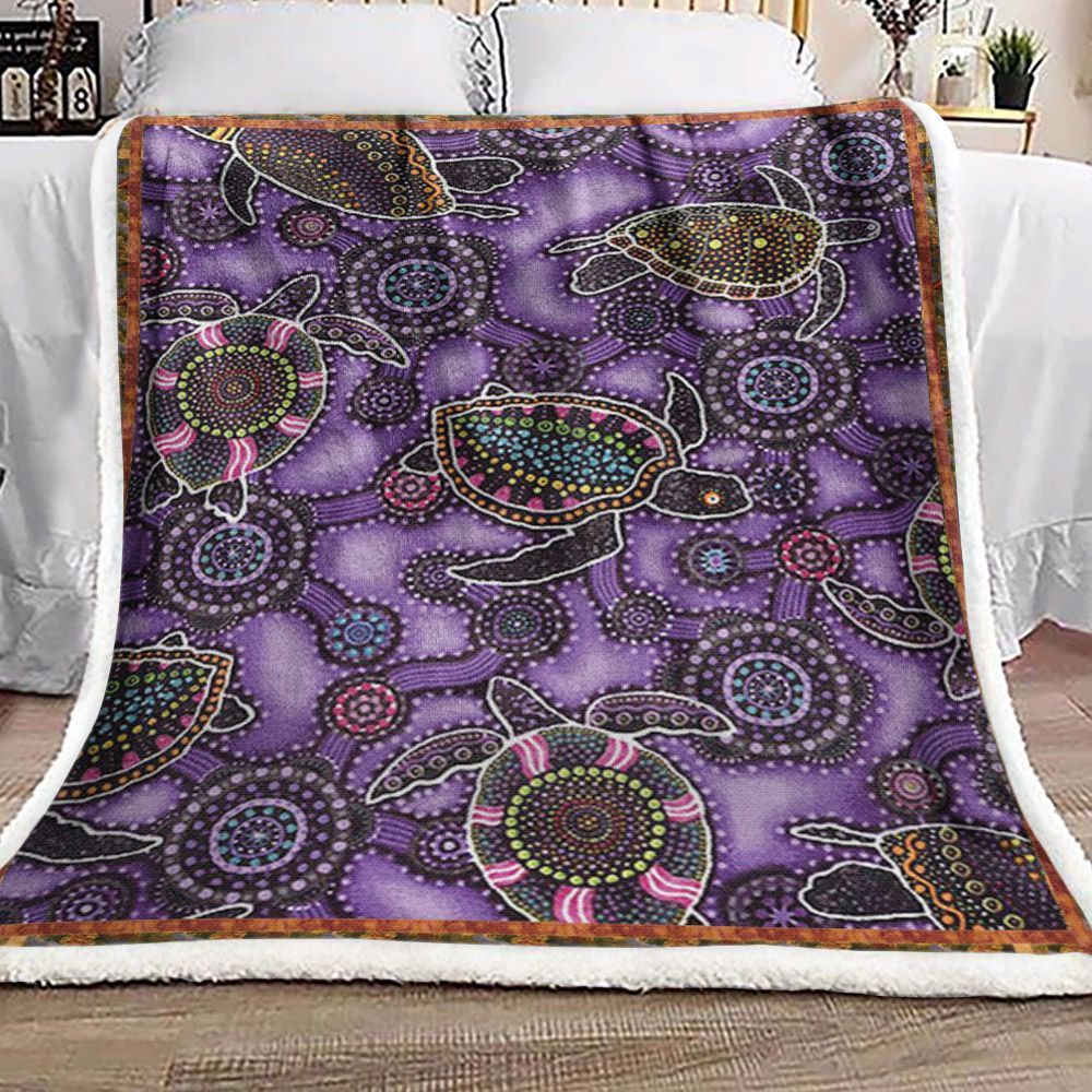 Turtle Sherpa Fleece Blanket