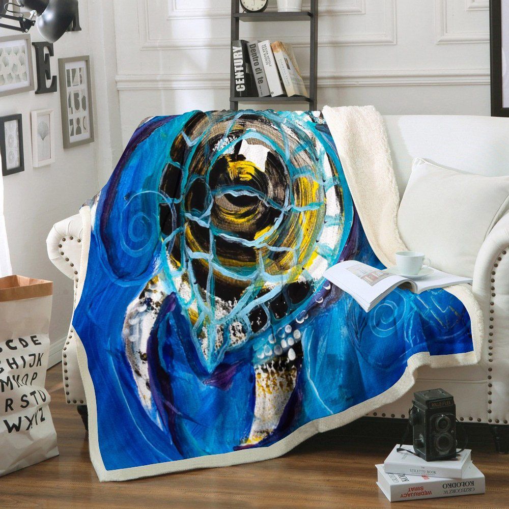 Turtle Sherpa Fleece Blanket