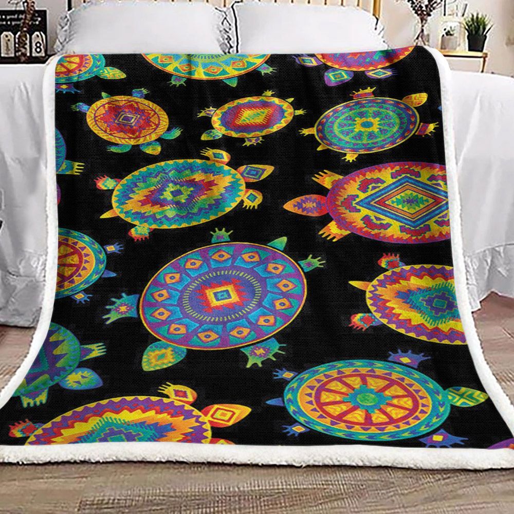 Turtle Sherpa Fleece Blanket