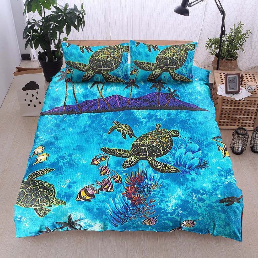 Turtle Twin Queen King Cotton Bed Sheets Spread Comforter Bedding Set