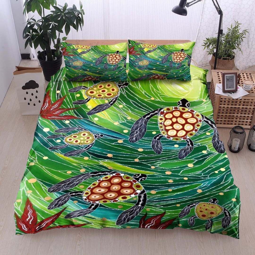 Turtle Twin Queen King Cotton Bed Sheets Spread Comforter Bedding Set