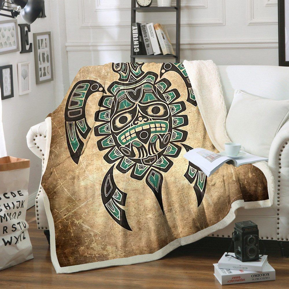 Turtle Sherpa Fleece Blanket